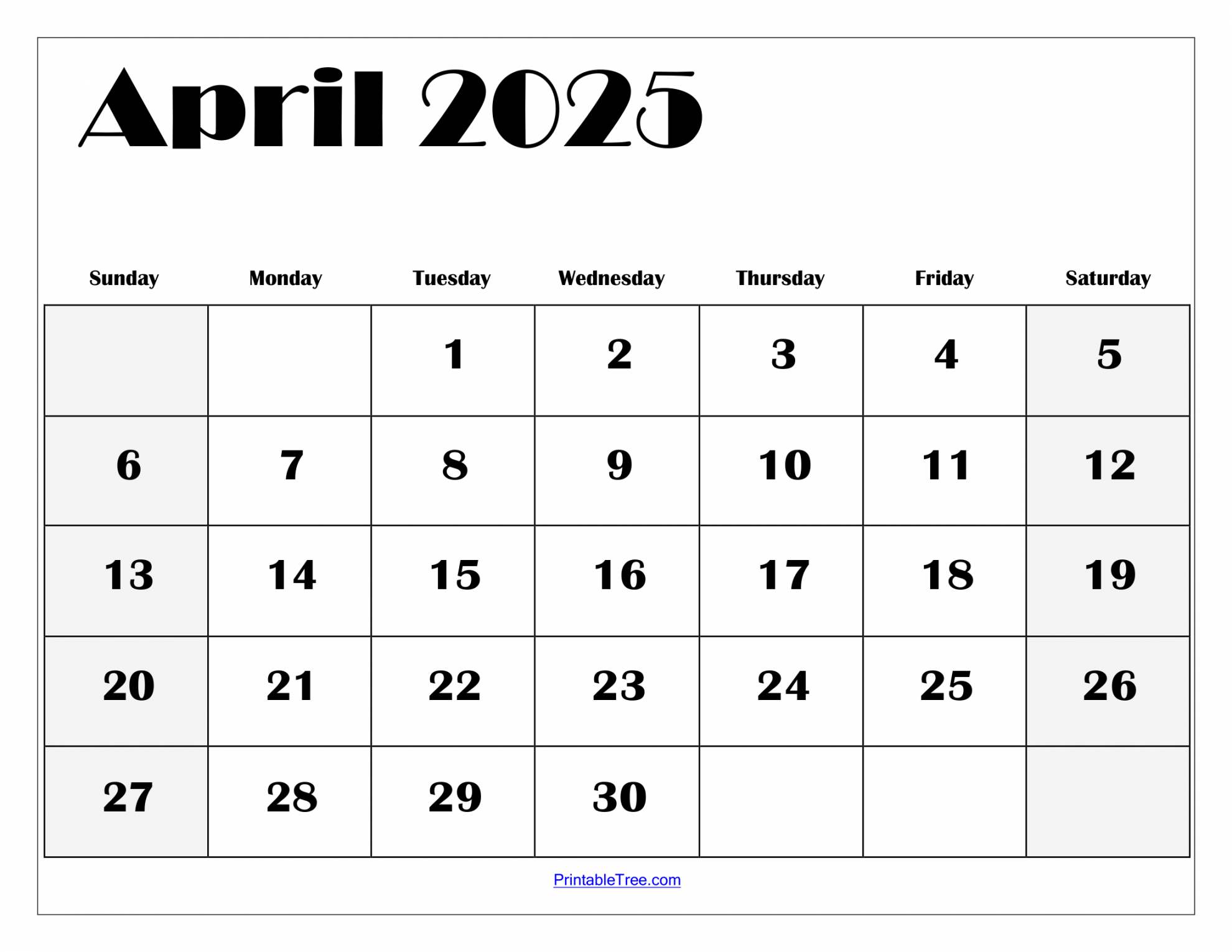 april calendar printable pdf template with holidays 5