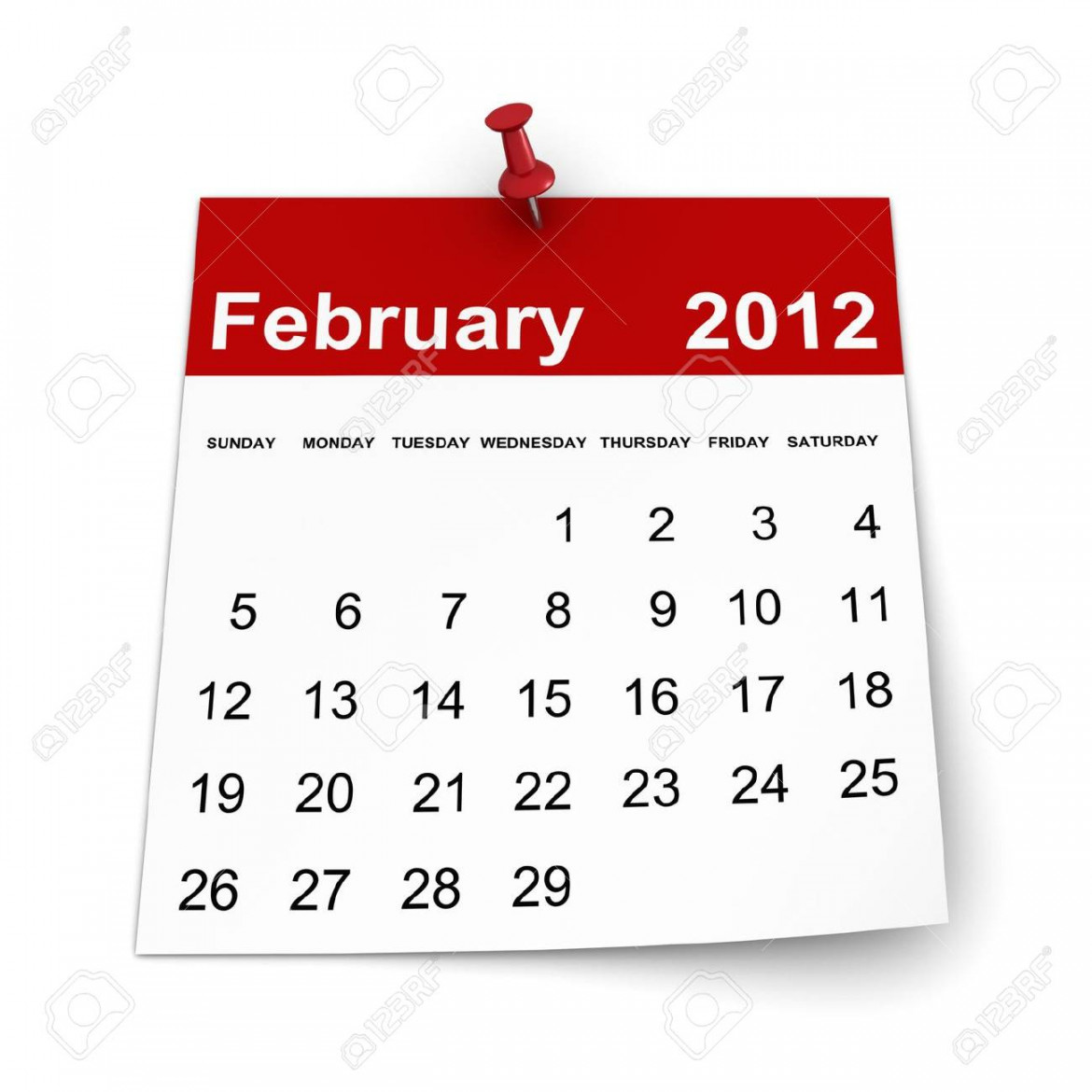 Calendar  - February Stock Photo, Picture and Royalty Free