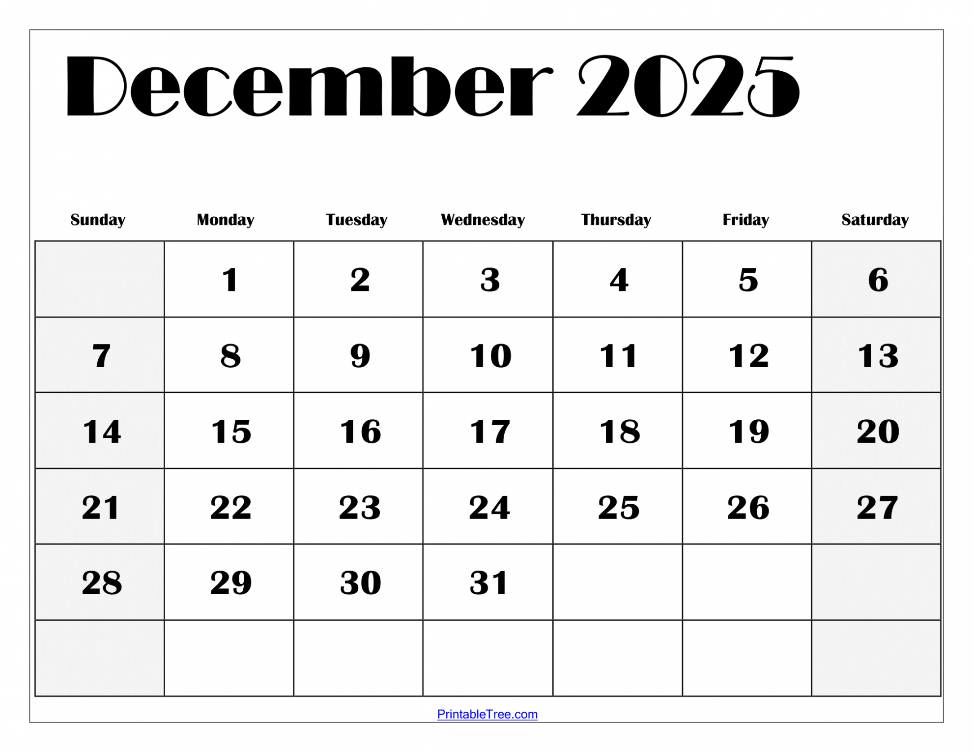 december calendar printable pdf template with holidays 10