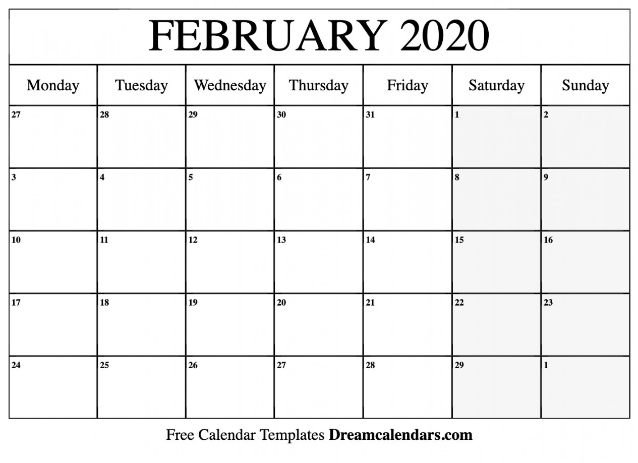 February  Calendar - Free Printable with Holidays and Observances