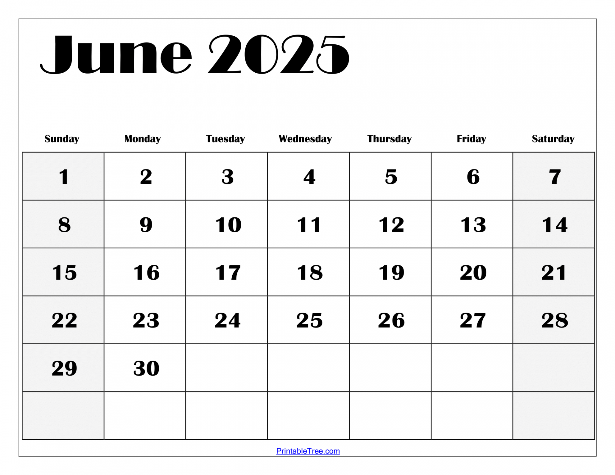 free june calendar printable pdf template with holidays 1