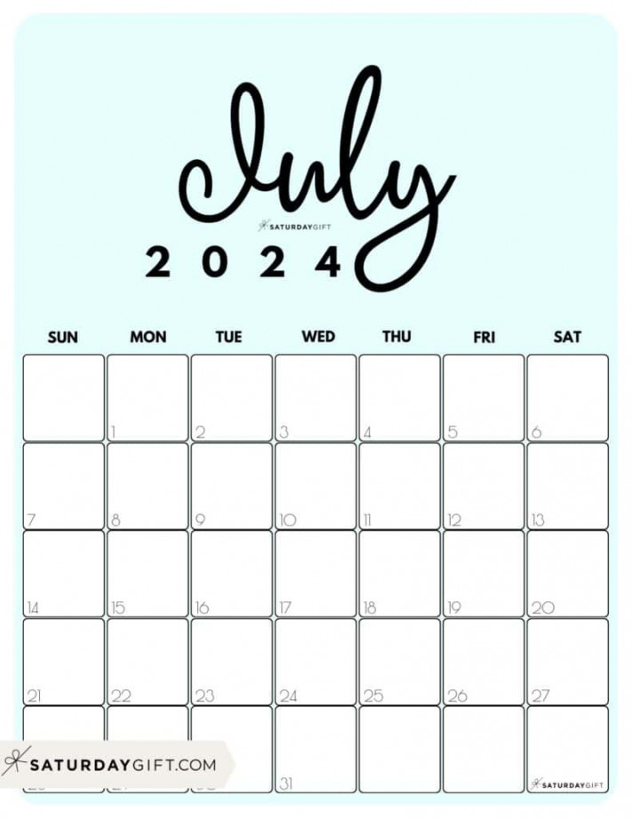 july calendar cute amp free printables saturdaygift