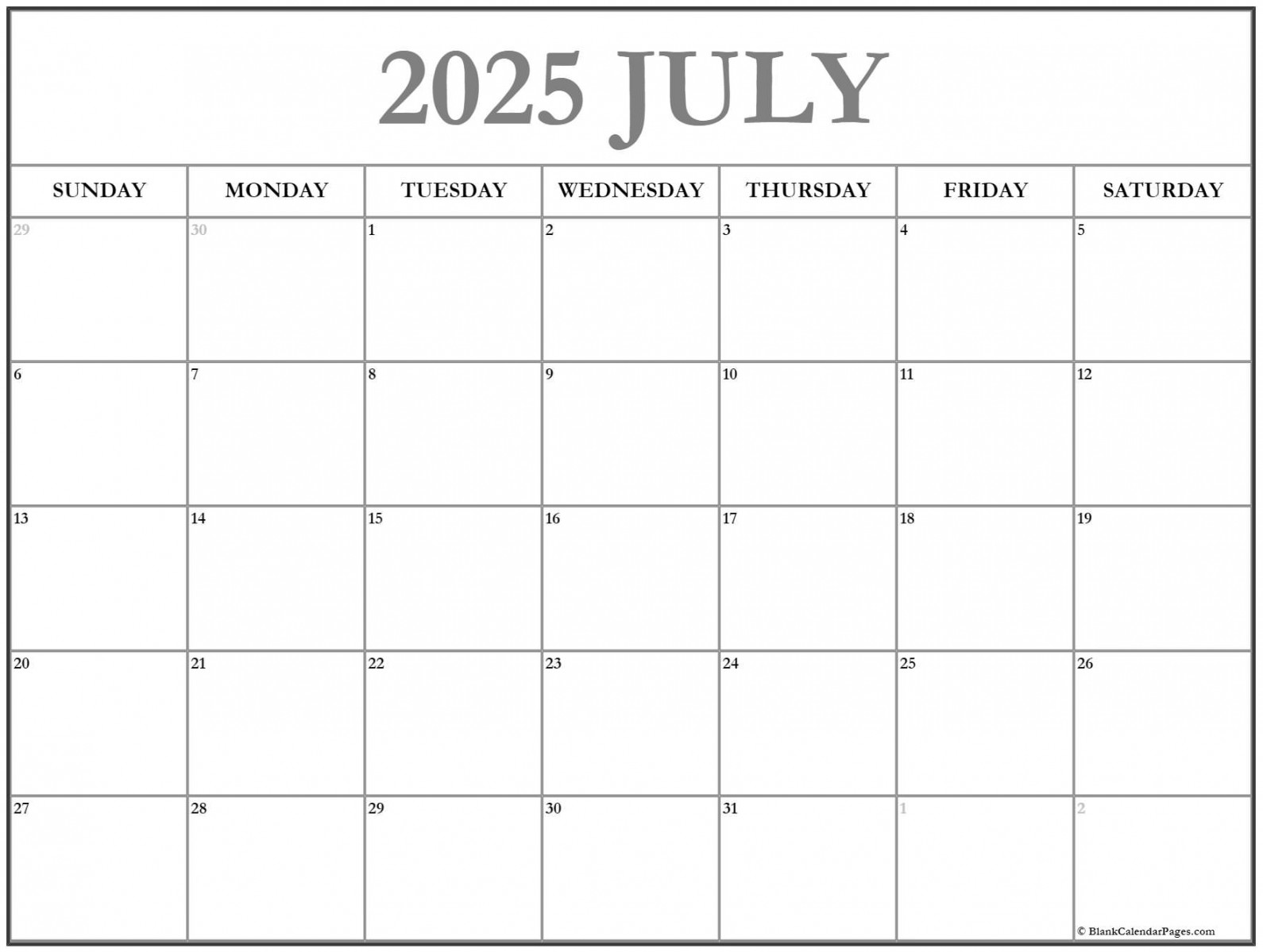 July  calendar  free printable calendar