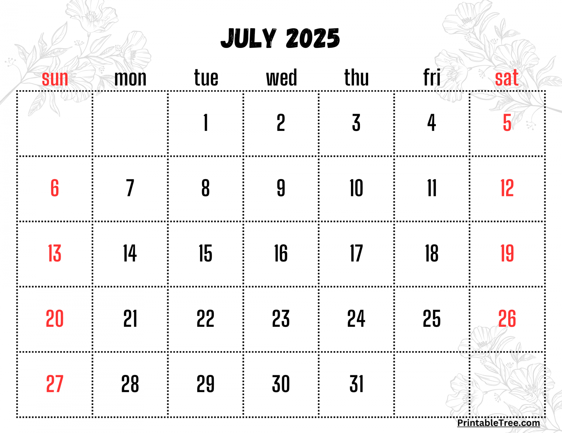 july calendar printable pdf template with holidays 20