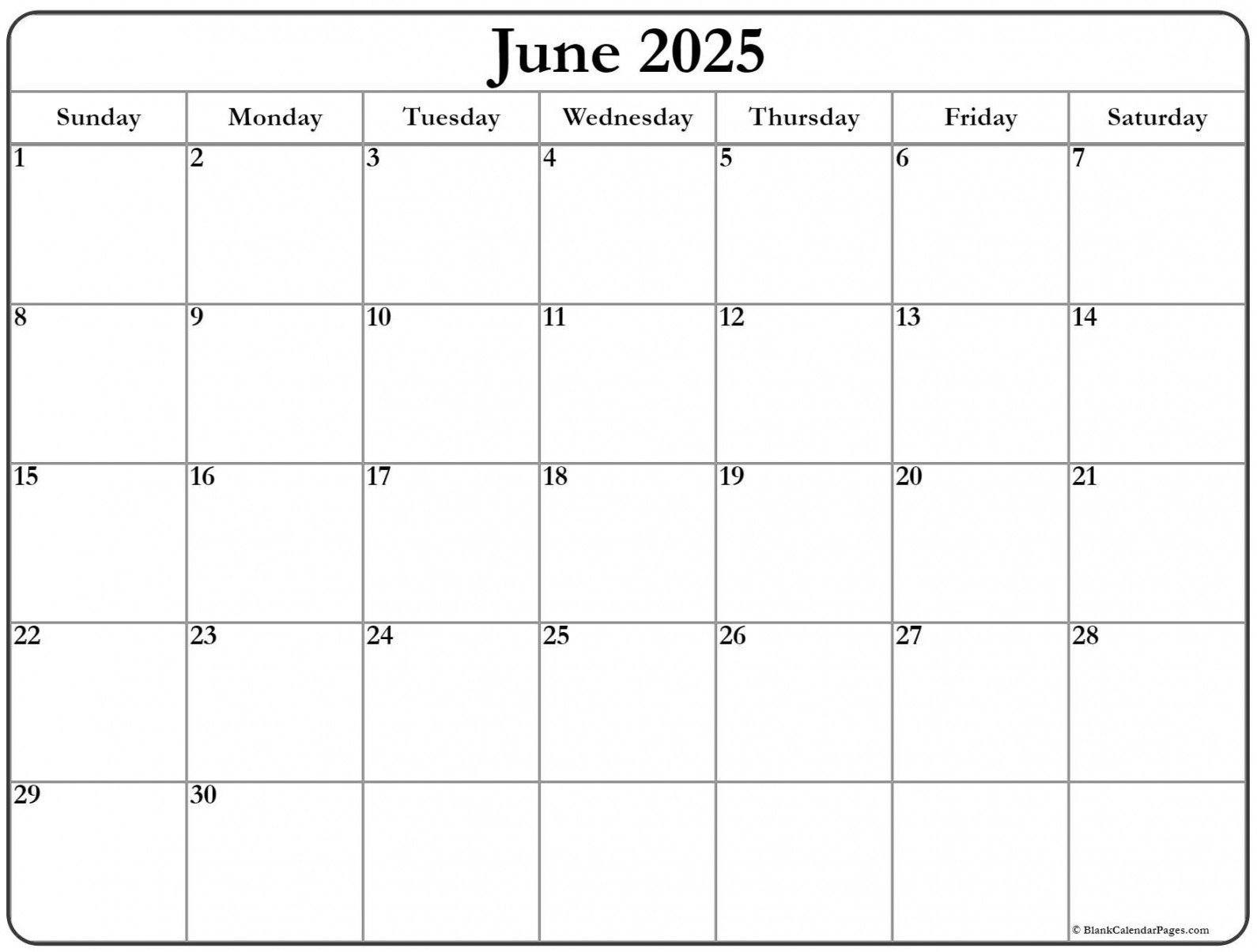 June  calendar  free printable calendar