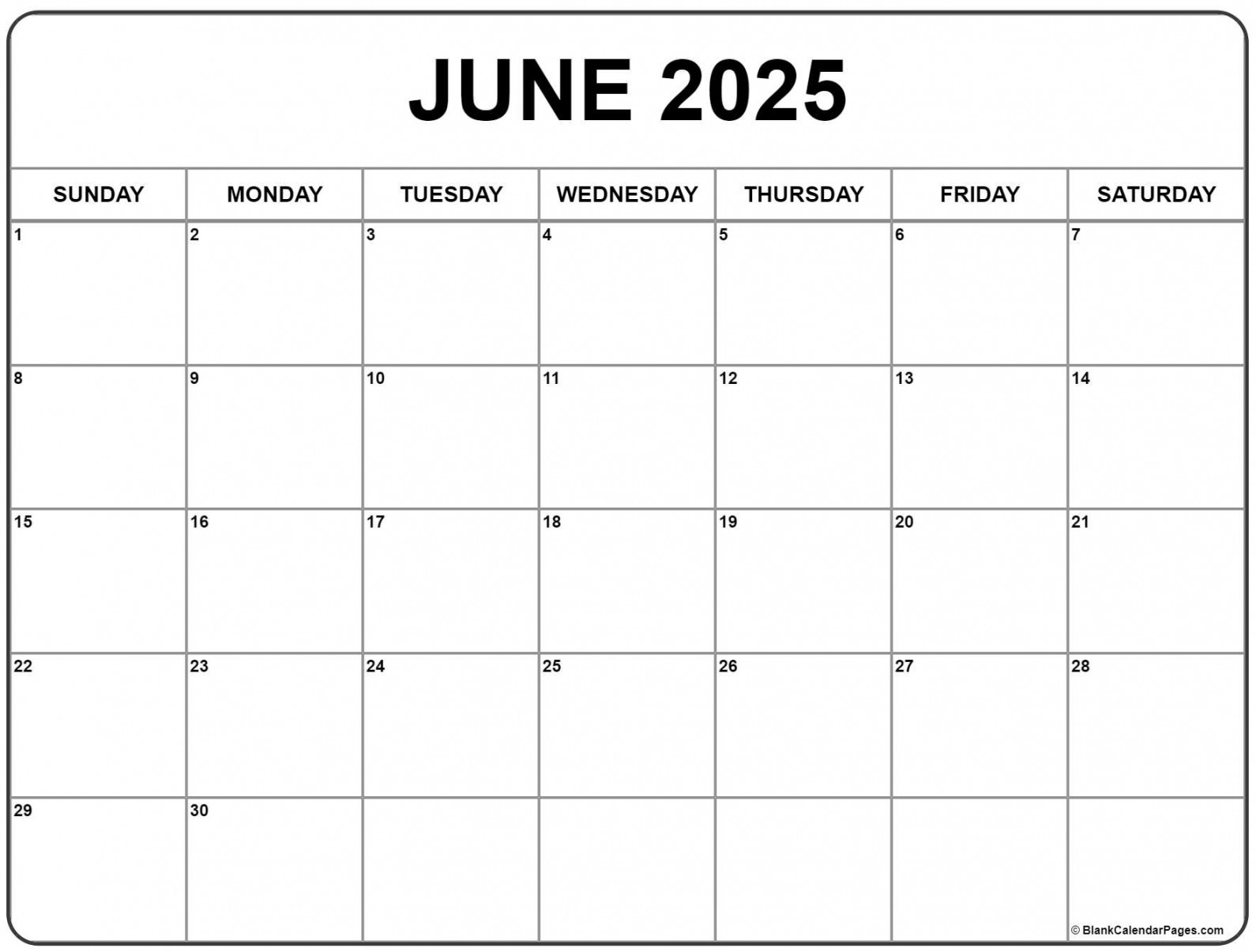 June  calendar  free printable calendar