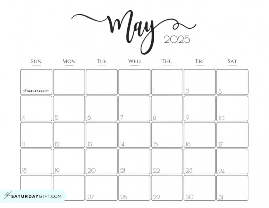 may calendar cute amp free printables saturdaygift 0