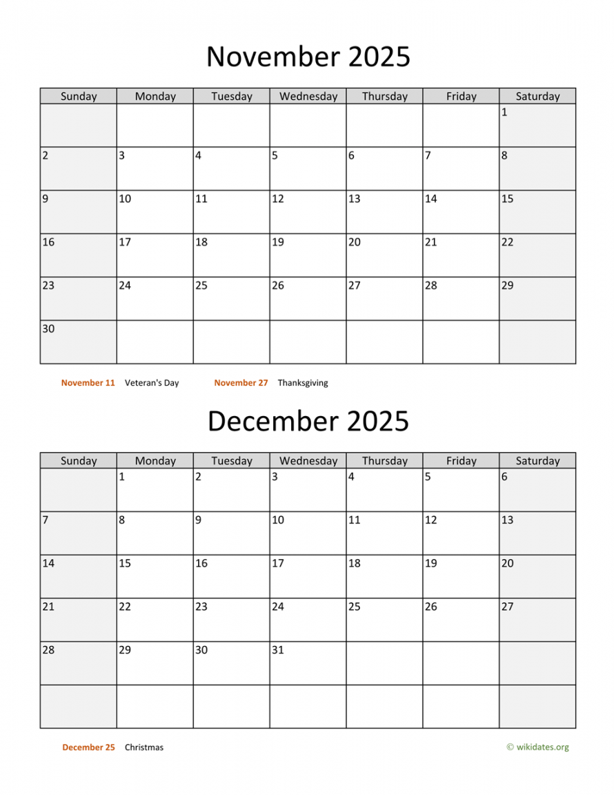 november and december calendar wikidates org 0