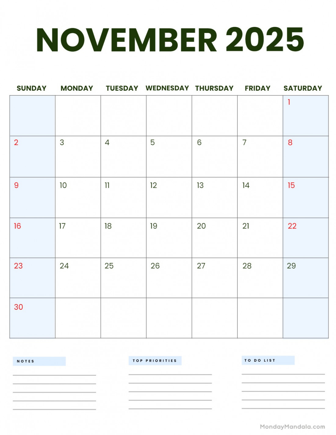 november calendar free pdf printables 6