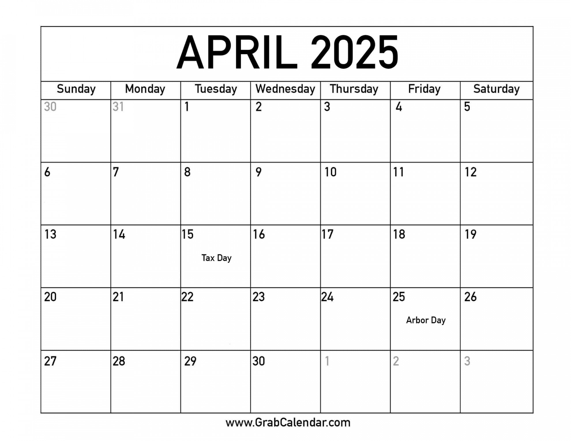 printable april calendar 0