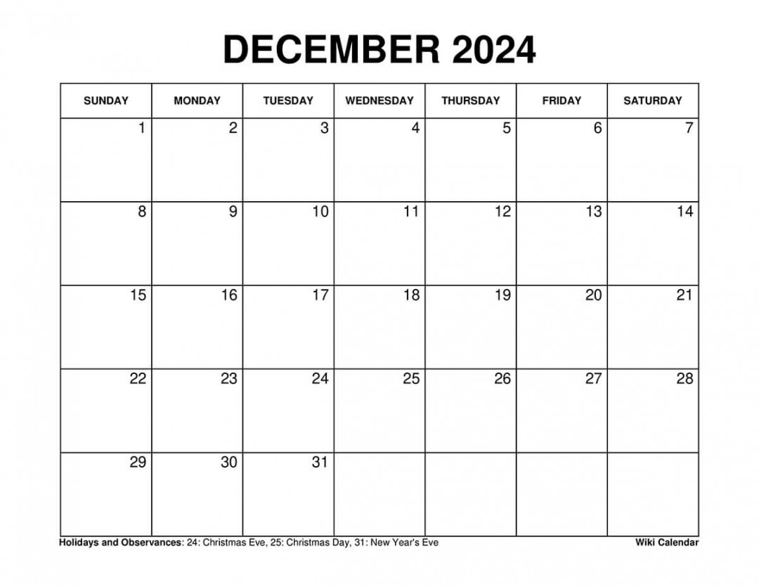 printable december calendar templates with holidays