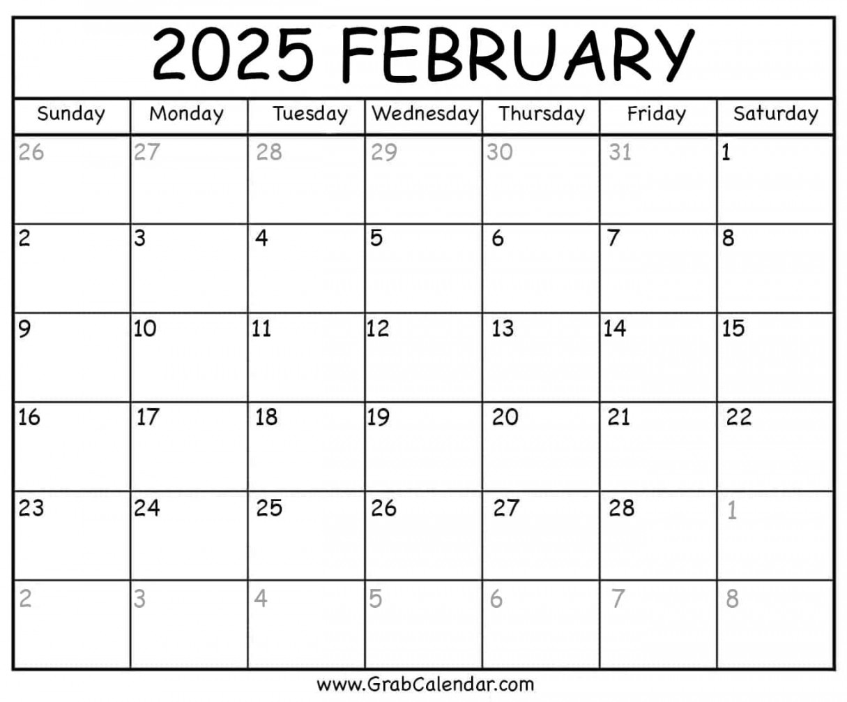 printable february calendar 15