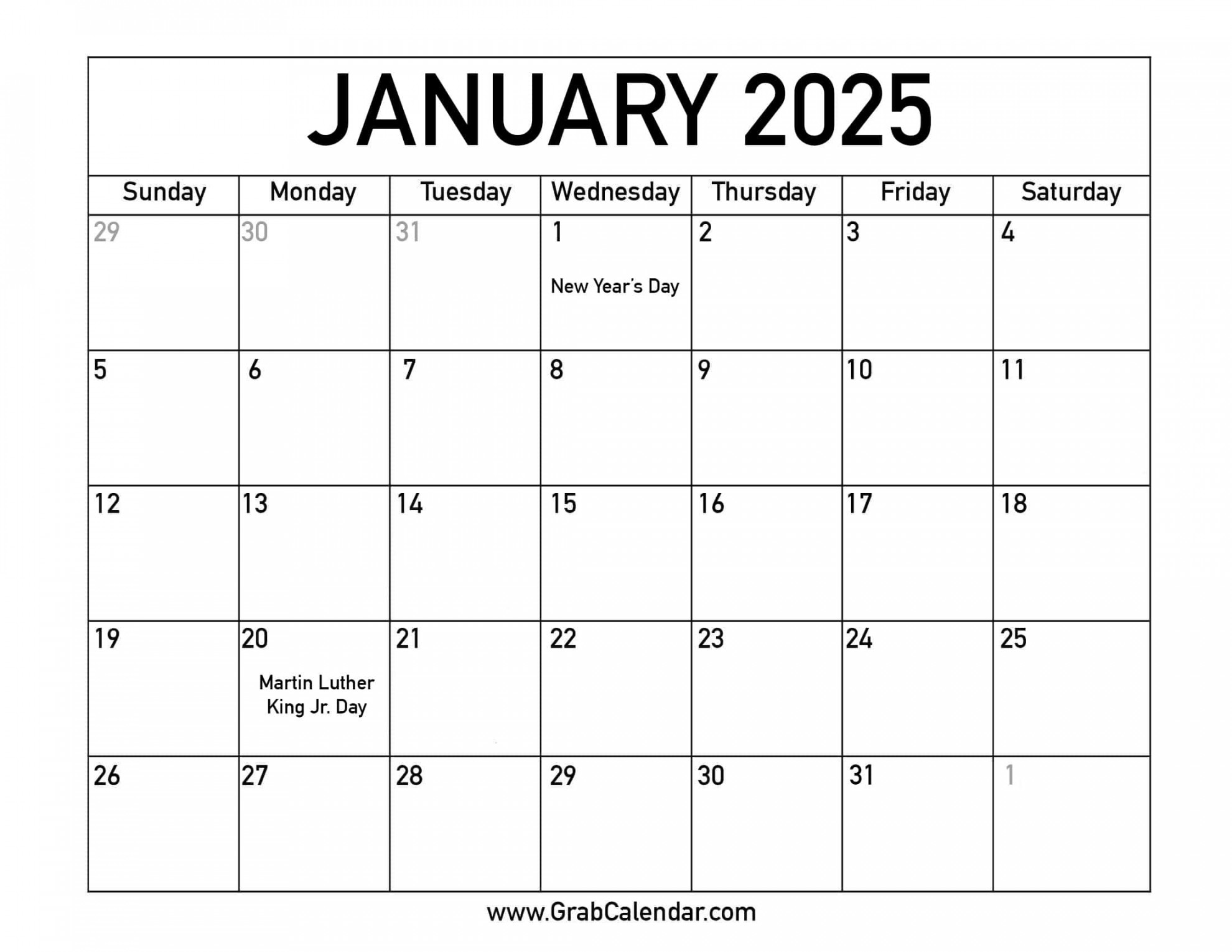printable january calendar 8