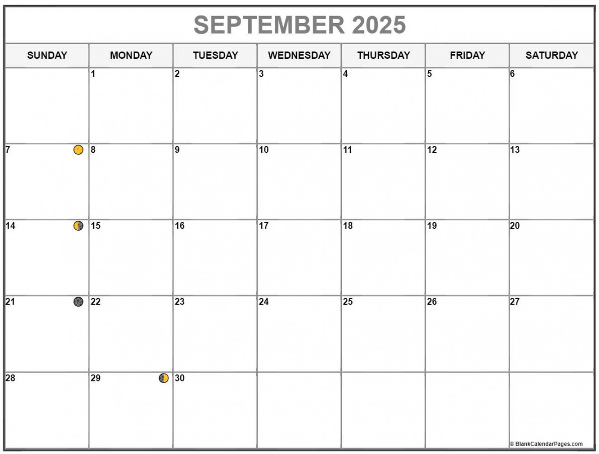 september lunar calendar moon phase calendar 0