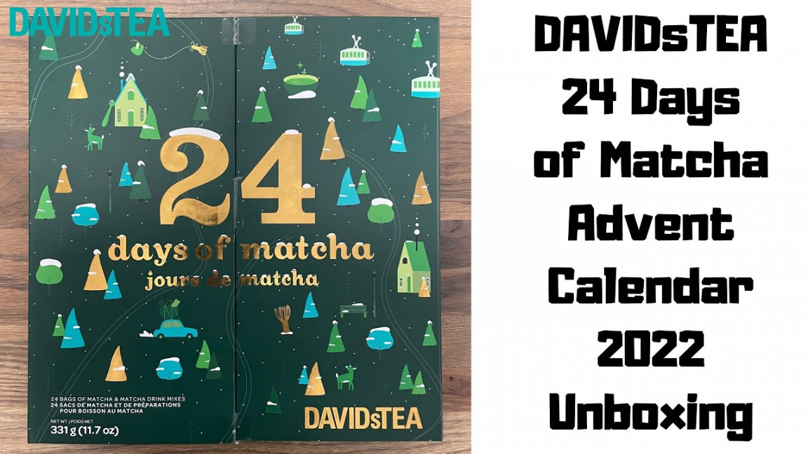 davidstea days of matcha advent calendar unboxing matcha green tea powder drink