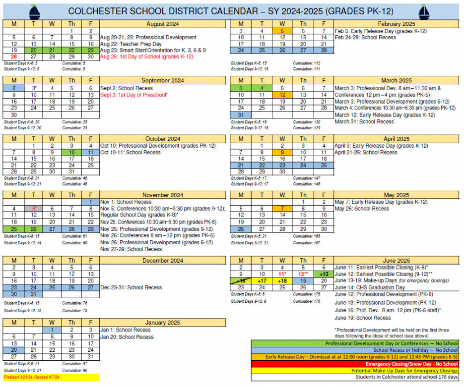 district calendars