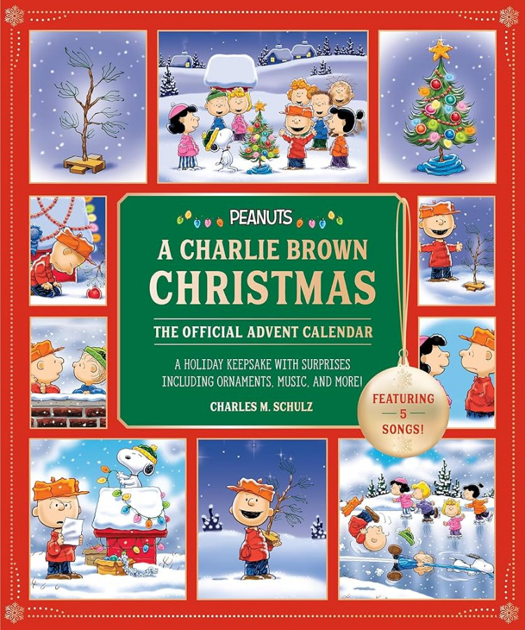 peanuts a charlie brown christmas the official advent calendar featuring songs a holiday keepsake with surprises including ornaments music