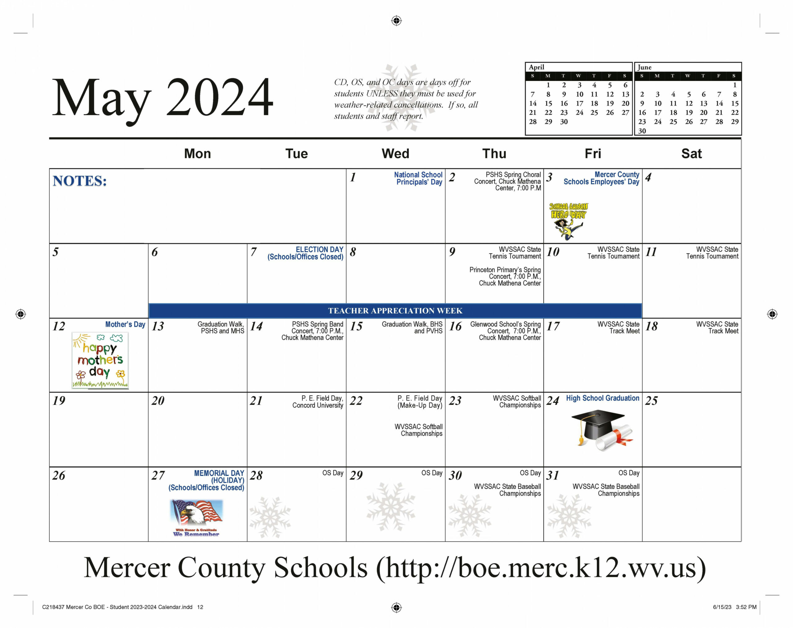 student calendar mercer county schools 0 scaled