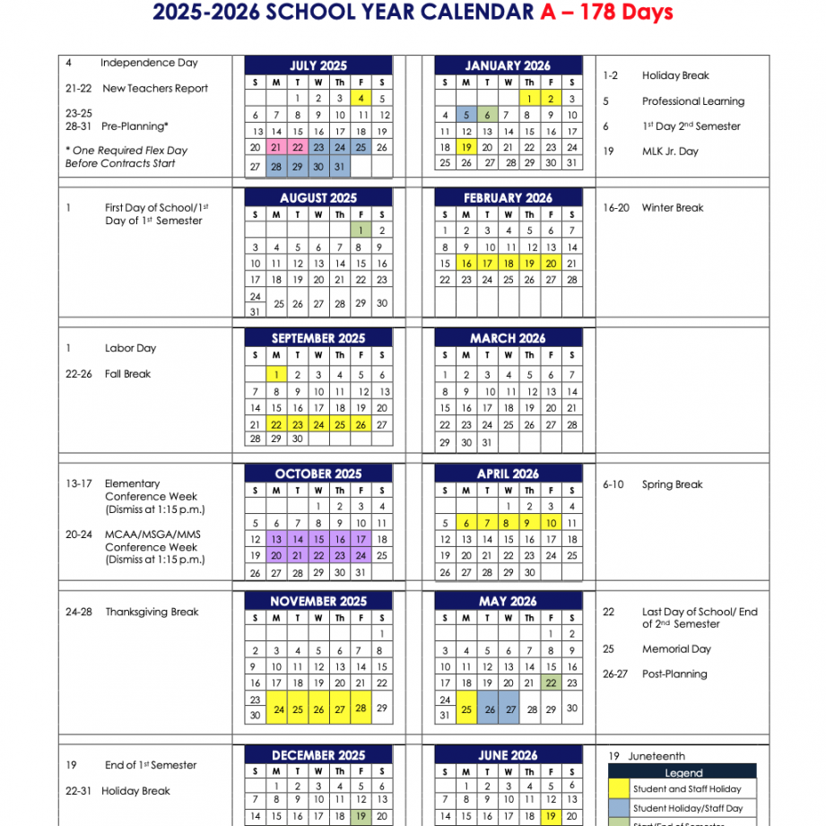 Marietta school board mulls calendar options for coming school