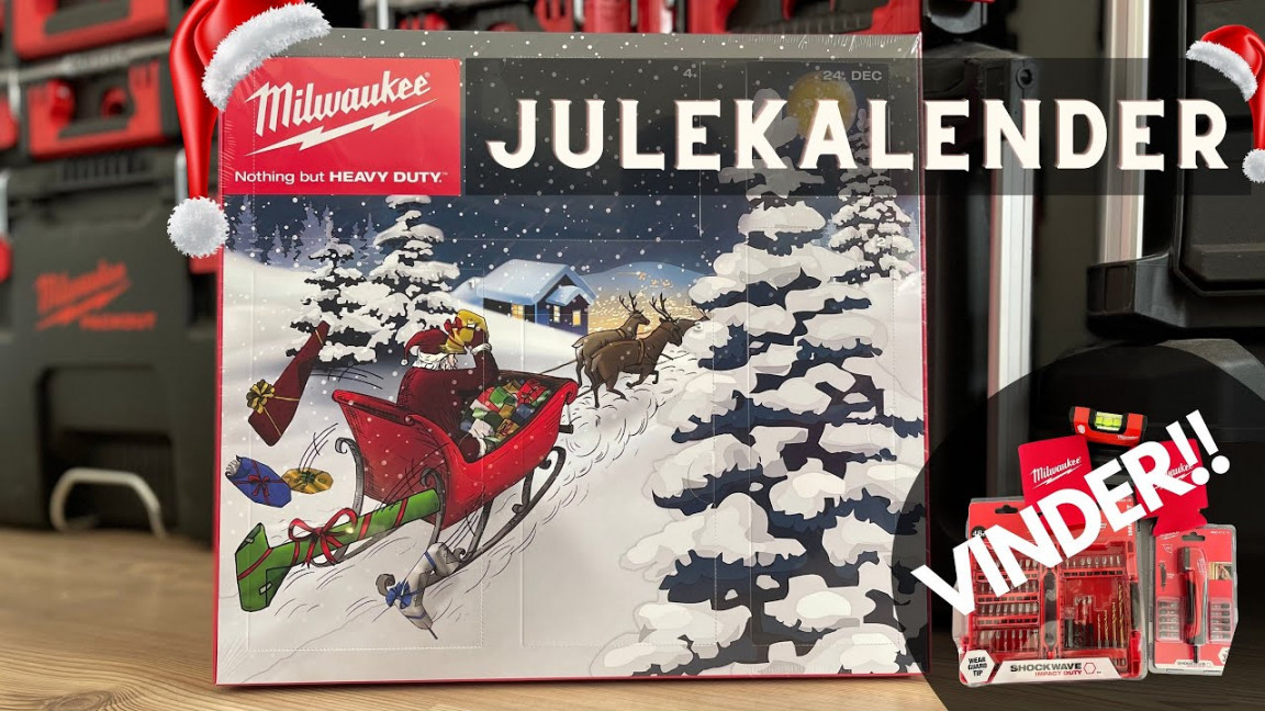 milwaukee julekalender og give away vinder