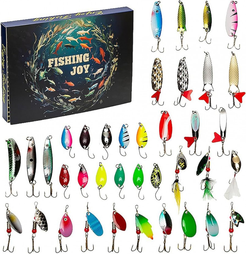 fishing advent calendar pcs christmas countdown fish tackle set fishing lures set for fisherman adult teen men xmas surprise fish bait gift to