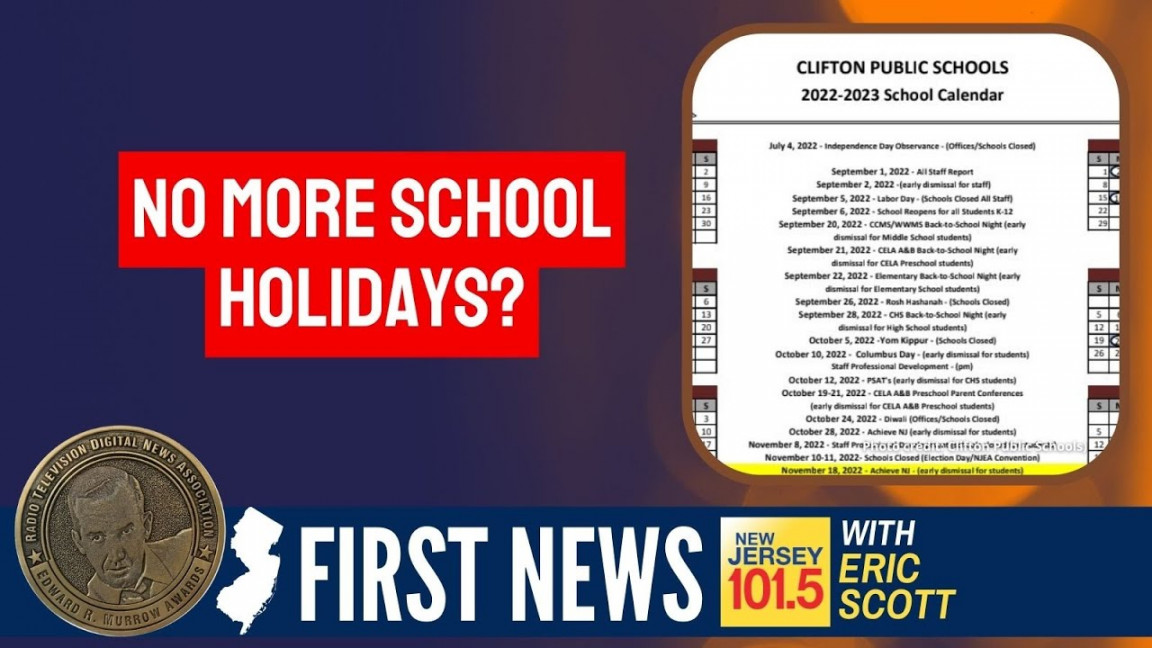 All religious holidays may be eliminated in Clifton, NJ, schools