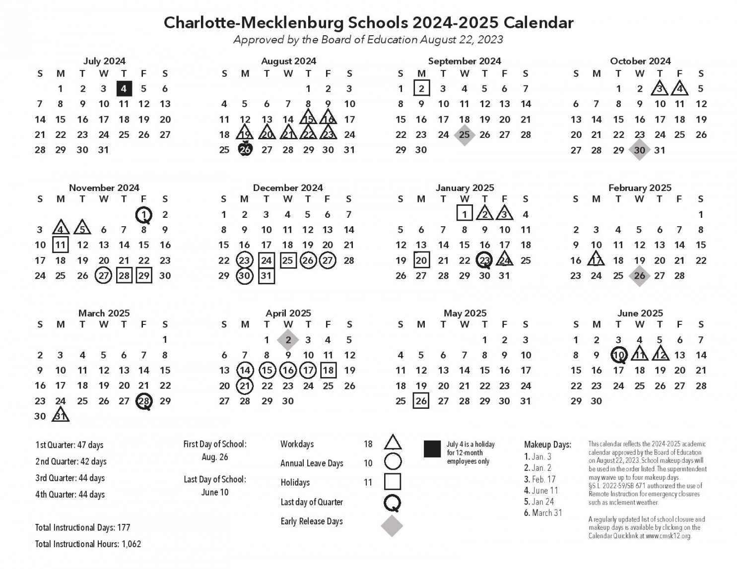 cms schools calendar charlotte mecklenburg school