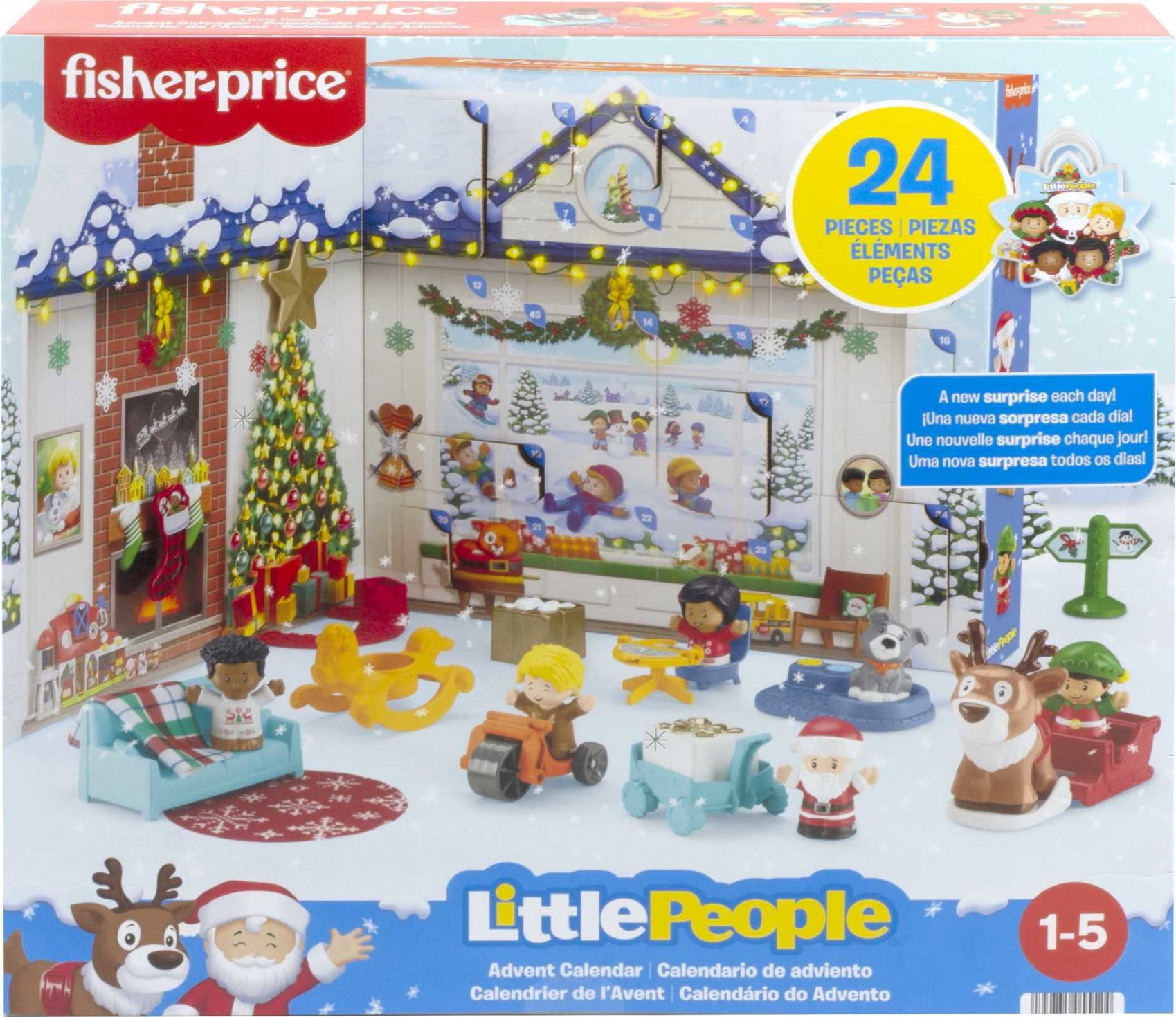 Fisher-Price Little People Advent Calendar, Christmas Playset,  Toys