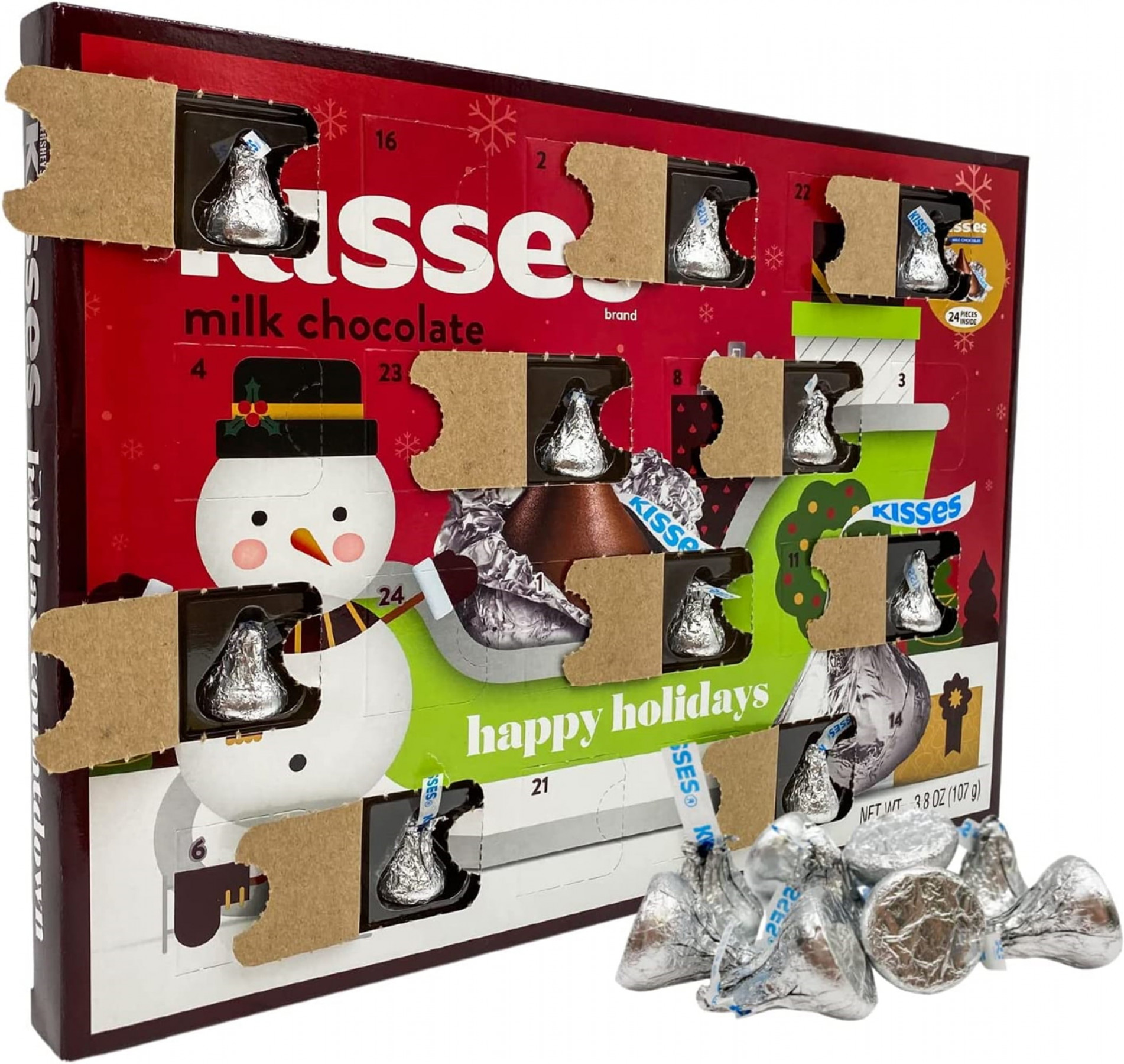 hershey s kisses milk chocolate candy filled advent calendars christmas countdown pack of ounces per