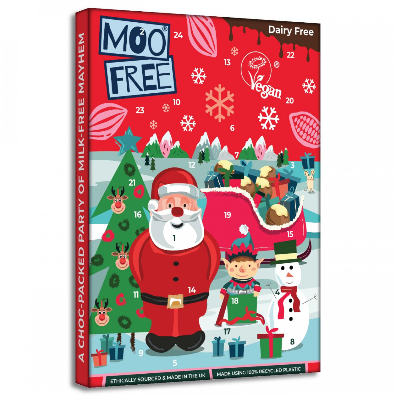 MooFree Brand Vegan Advent Calendar - Organic No Dairy Milk