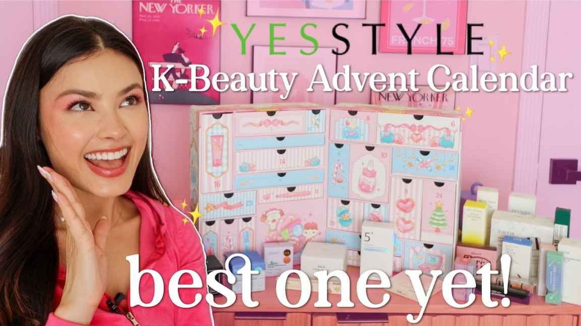 unboxing the yesstyle k beauty advent calendar of k beauty for