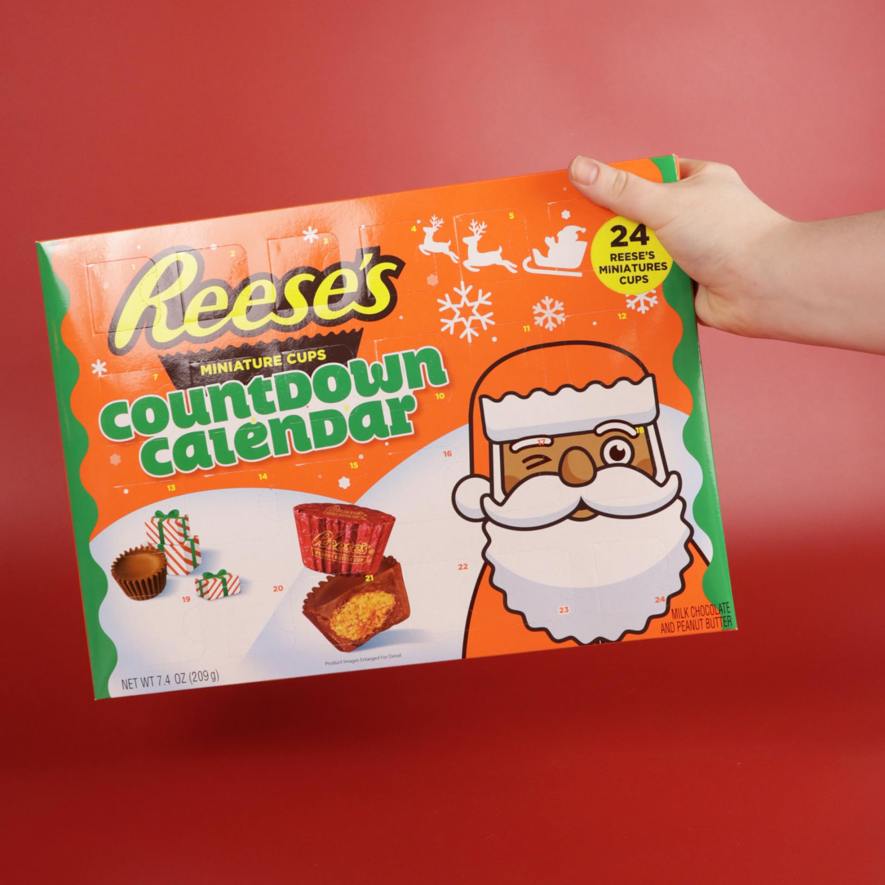Amazon.com:  Reese’s Peanut Butter Cup Advent Calendar, -Day  Countdown to Christmas with Candy, Individually Wrapped Pieces,