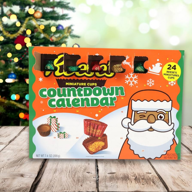 Amazon.com:  Reese’s Peanut Butter Cup Advent Calendar, -Day  Countdown to Christmas with Candy, Individually Wrapped Pieces,