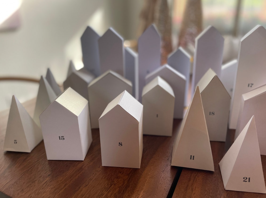 Minimalist Advent Calendar 2025 with neutral tones and natural textures