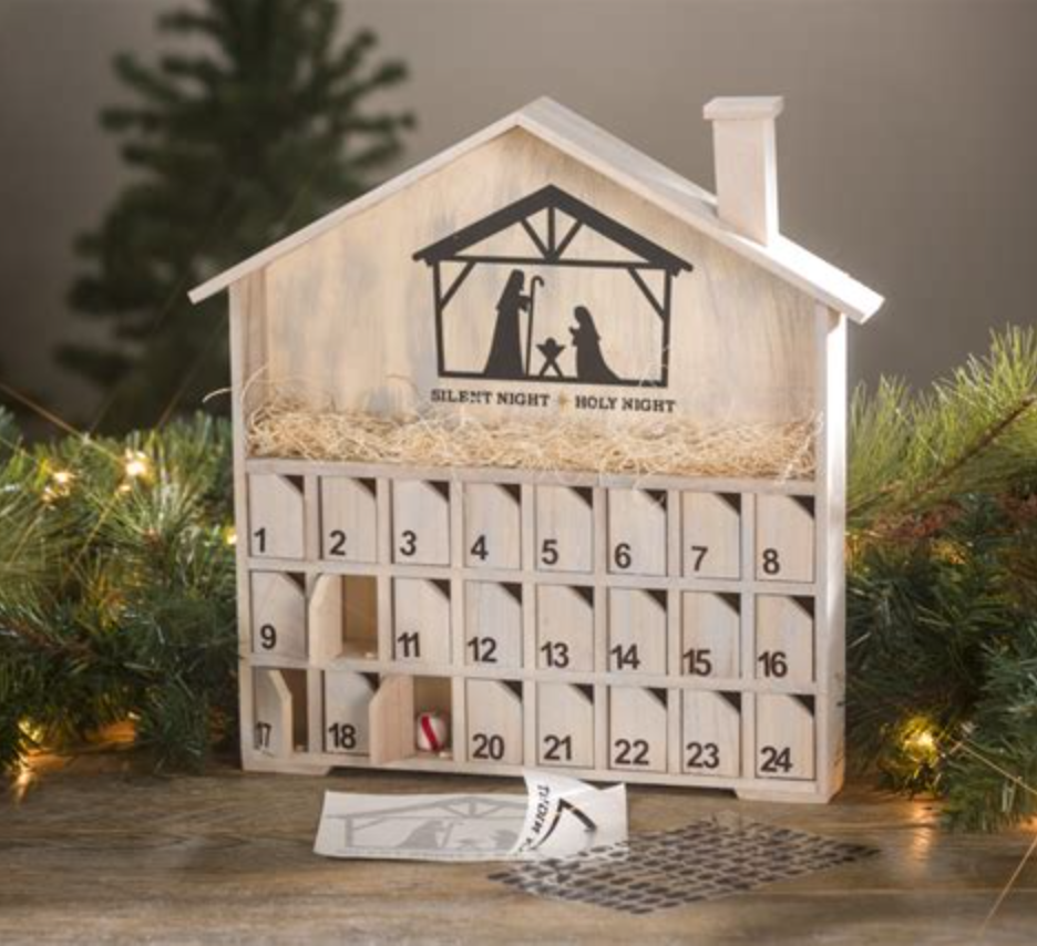 Rustic wooden Advent Calendar 2025 for cozy Christmas interiors