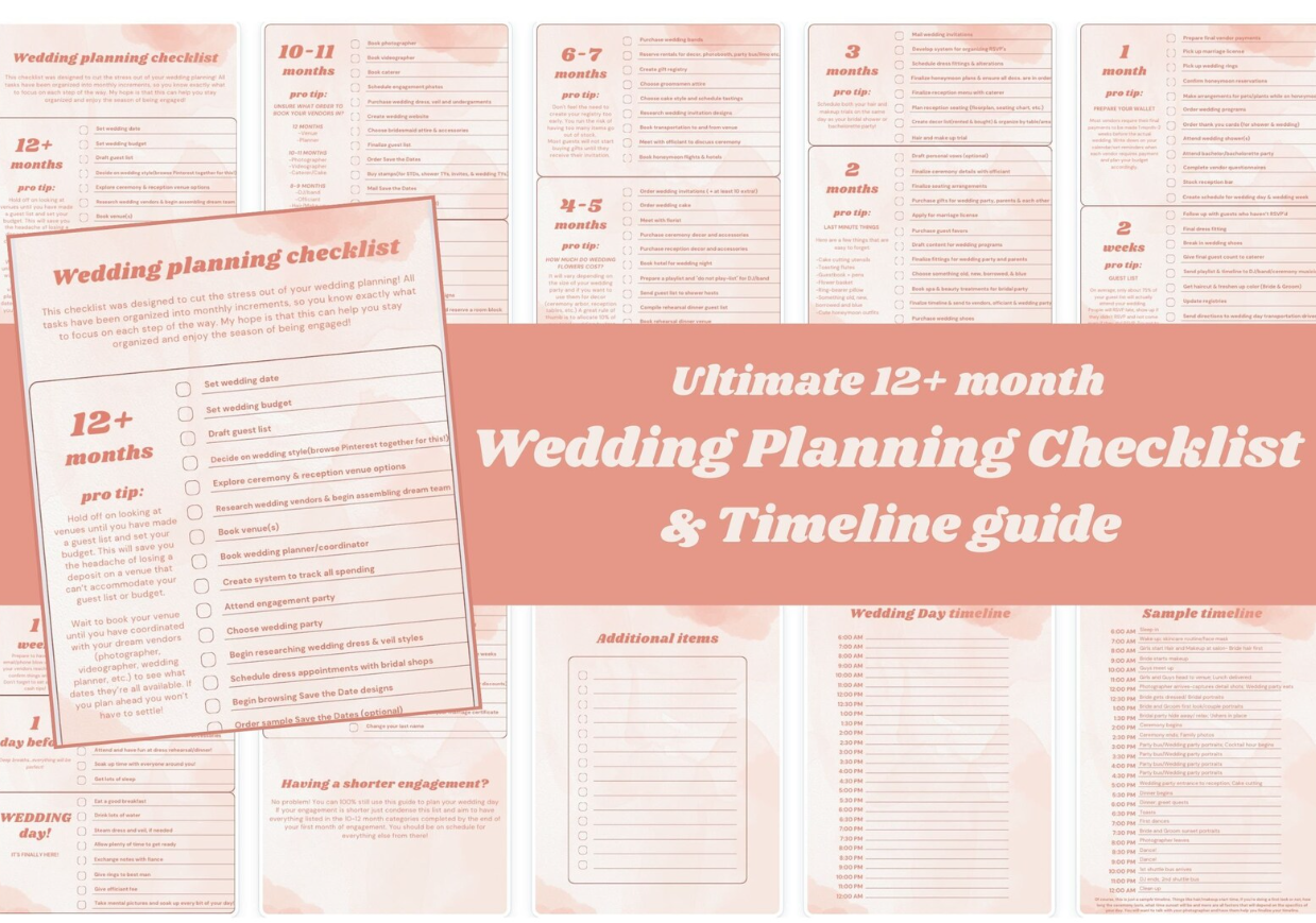 Creating a 12 Month Wedding Planning Calendar Timeline for Destination Weddings in Bali