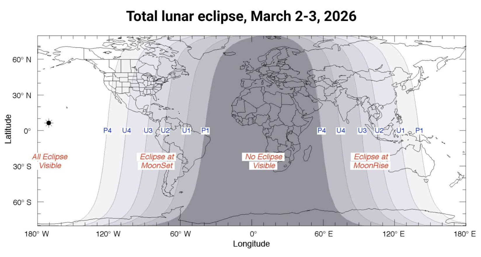 Global lunar eclipse guide 2026