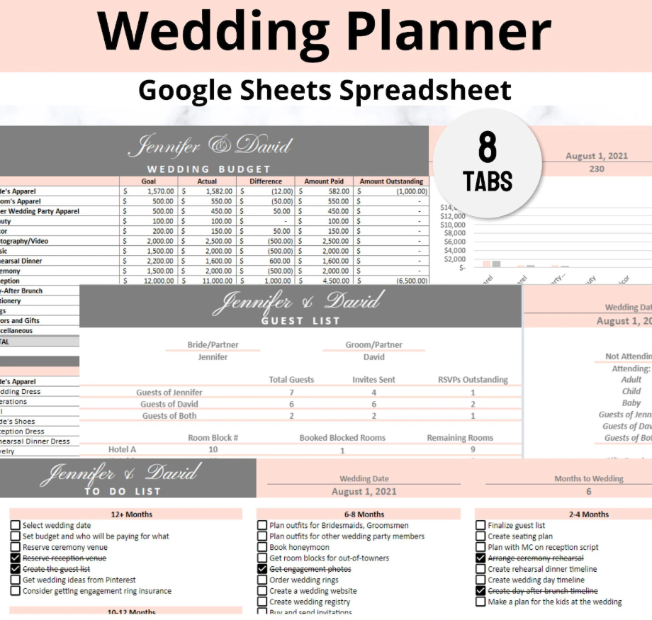 Remote wedding team using Google Calendar for 2026 planning