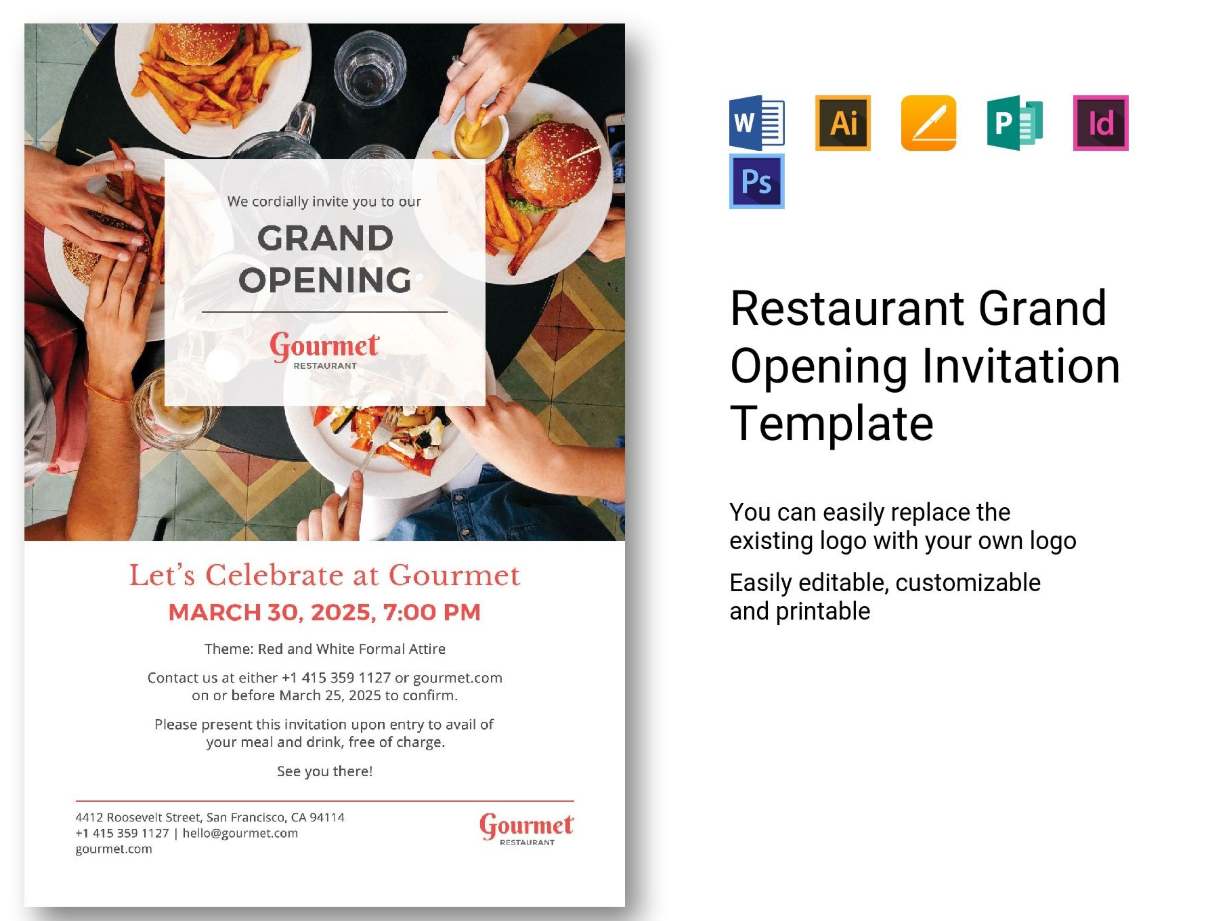 grand opening restaurant planning calendar