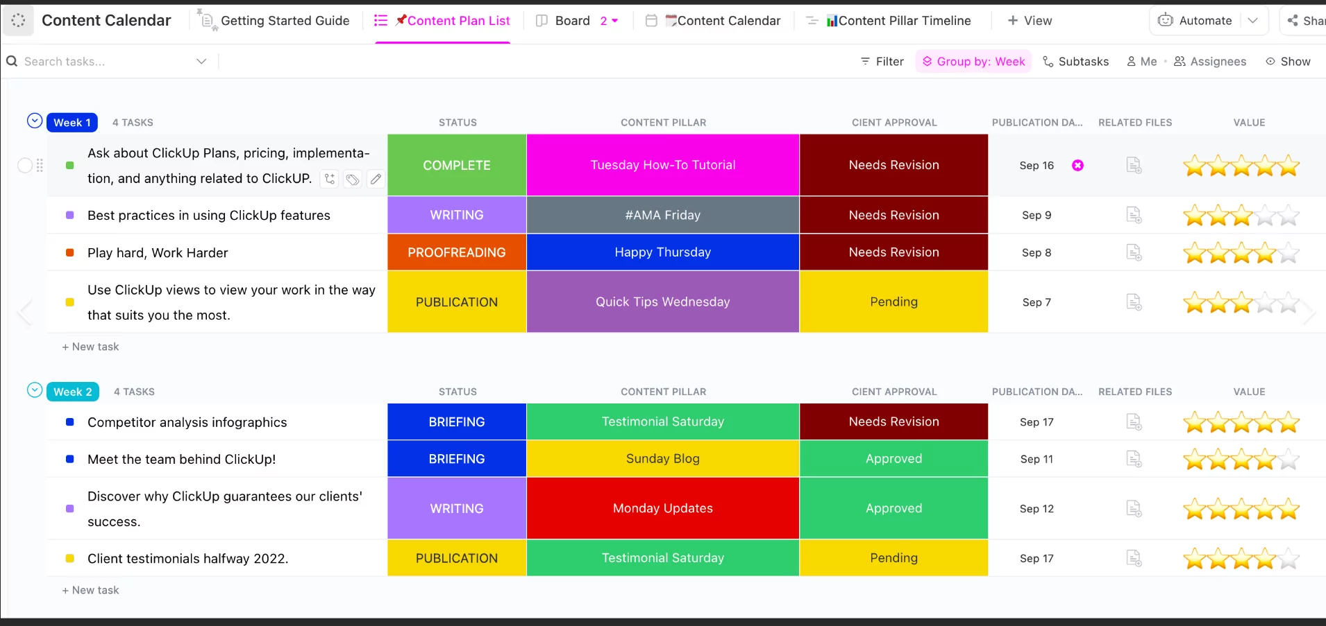 Content calendar batch recording schedule for part time podcasters