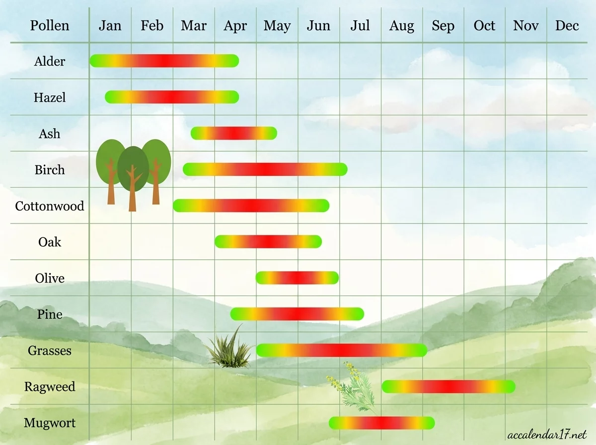 family allergy symptom tracker spring season