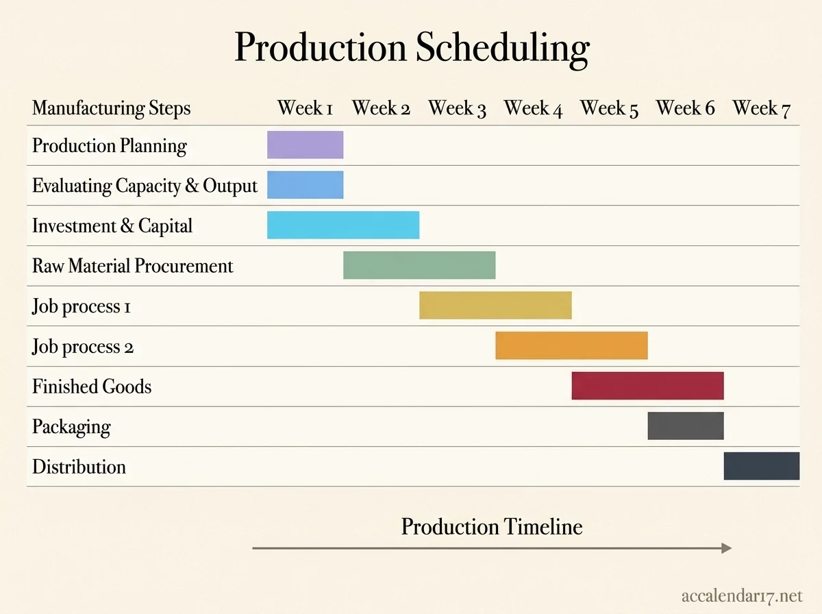 manufacturing production scheduling calendar system