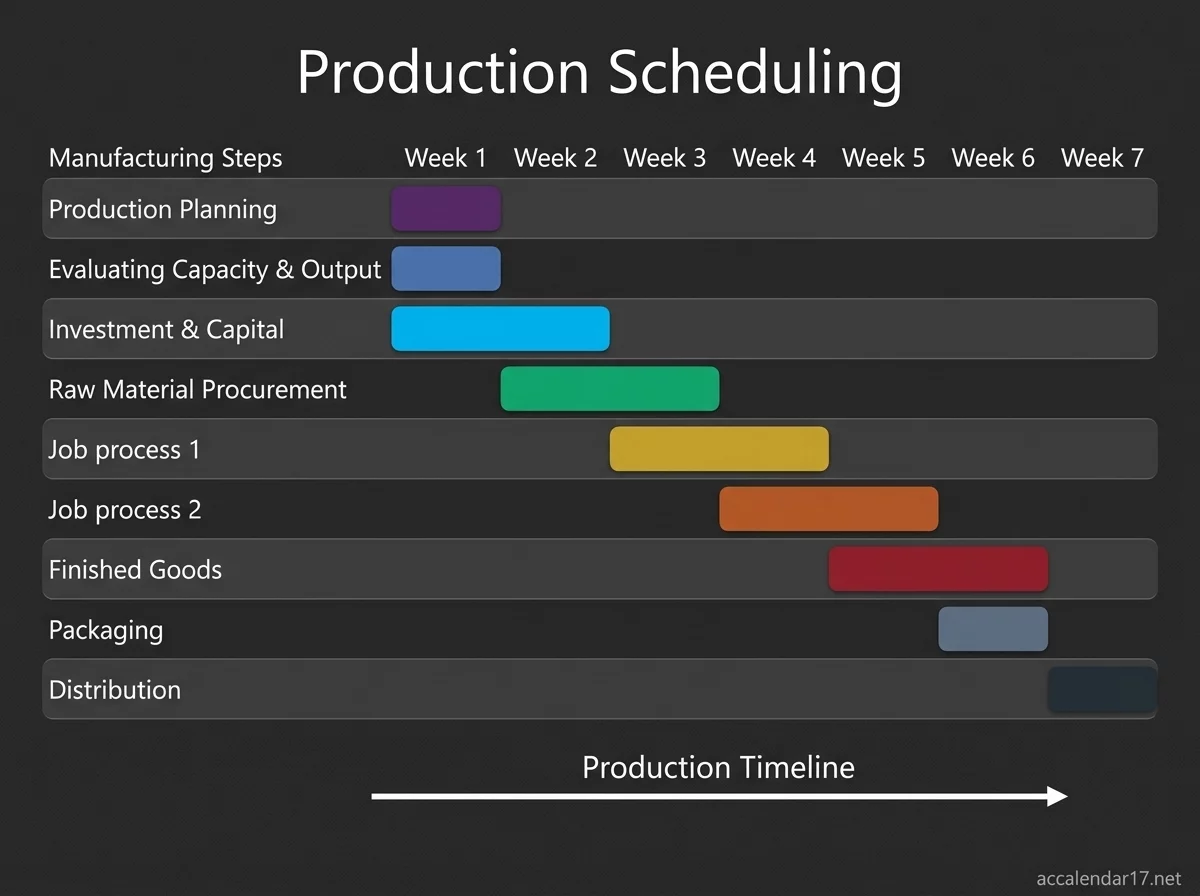 production schedule calendar for manufacturing facilities